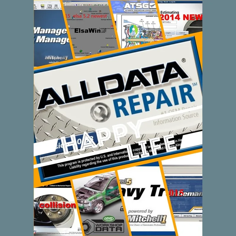 Программного обеспечения Alldata V10.53 профессиональный инструмент для диагностики