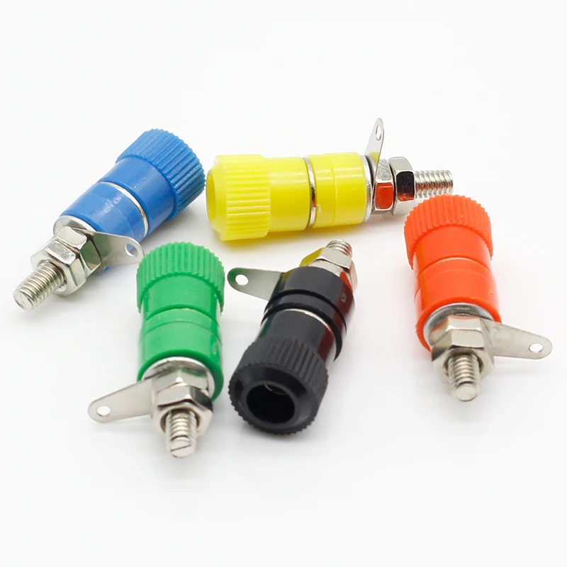 10PCS/LOT Terminal Blocks 4mm Amplifier Connector Binding Post Banana Plug Jack Mount | Обустройство дома