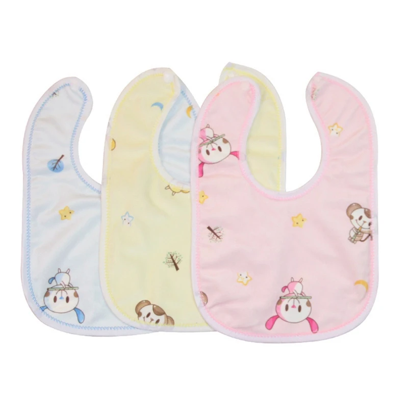 1Pc Baby Cotton Bibs Kids Girl Boy Children Cartoon Waterproof Dinner Feeding Bib Infant Newborn Burp Cloths Random Color | Детская