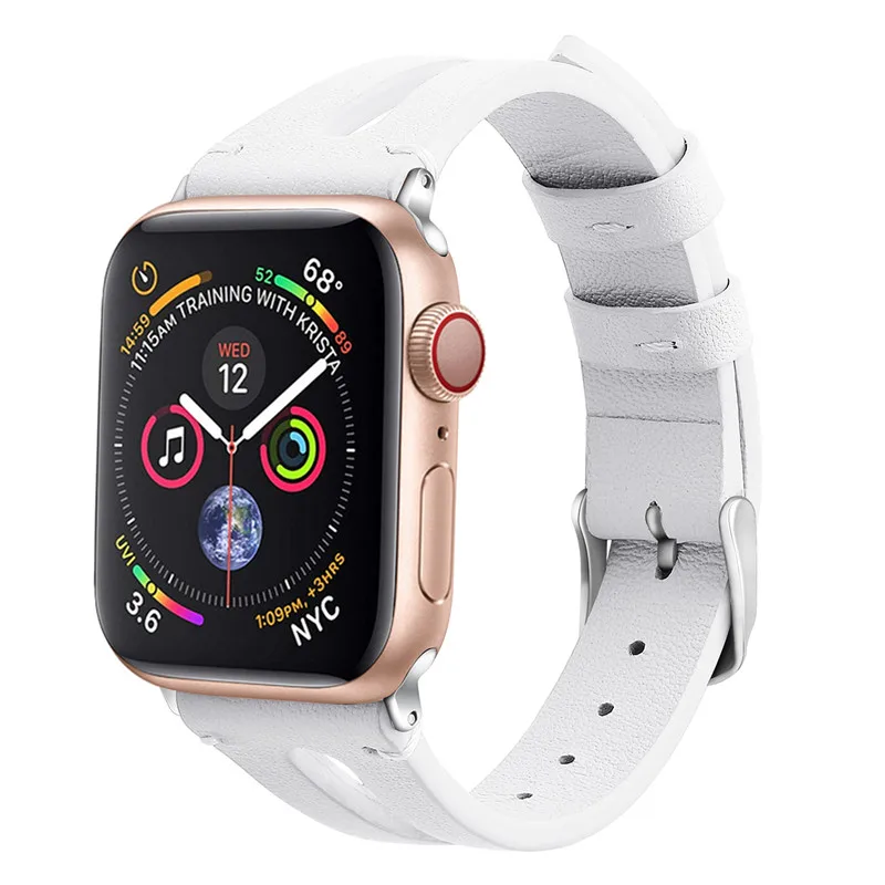 2 Кожаный ремешок для часов Apple Watch 38 мм 44 мм 40 мм 42 мм кожаный ремешок сменные браслеты для Iwatch браслет 83008 - Цвет ремешка: 2