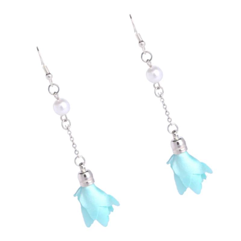 Элегантные длинные цепи кисточкой Цветы Висячие серьги панк стиль ювелирные