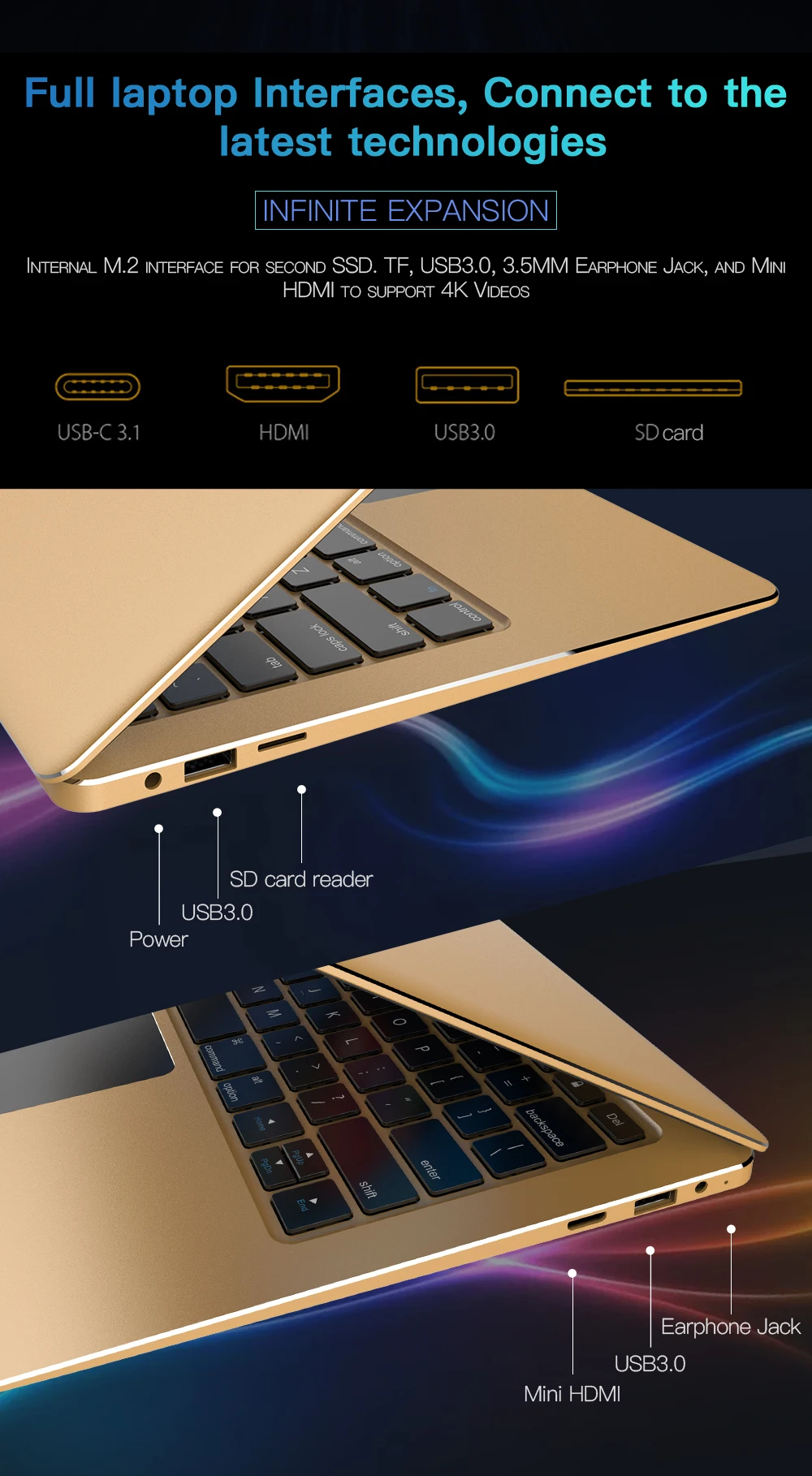 Металлический ультрабук SSD 256 GB/128/64 Оперативная память 6 ГБ 13," быстро Процессор Intel 4Cores и Windows 10 французский арабский испанская Русская раскладка клавиатуры Клавиатура с подсветкой
