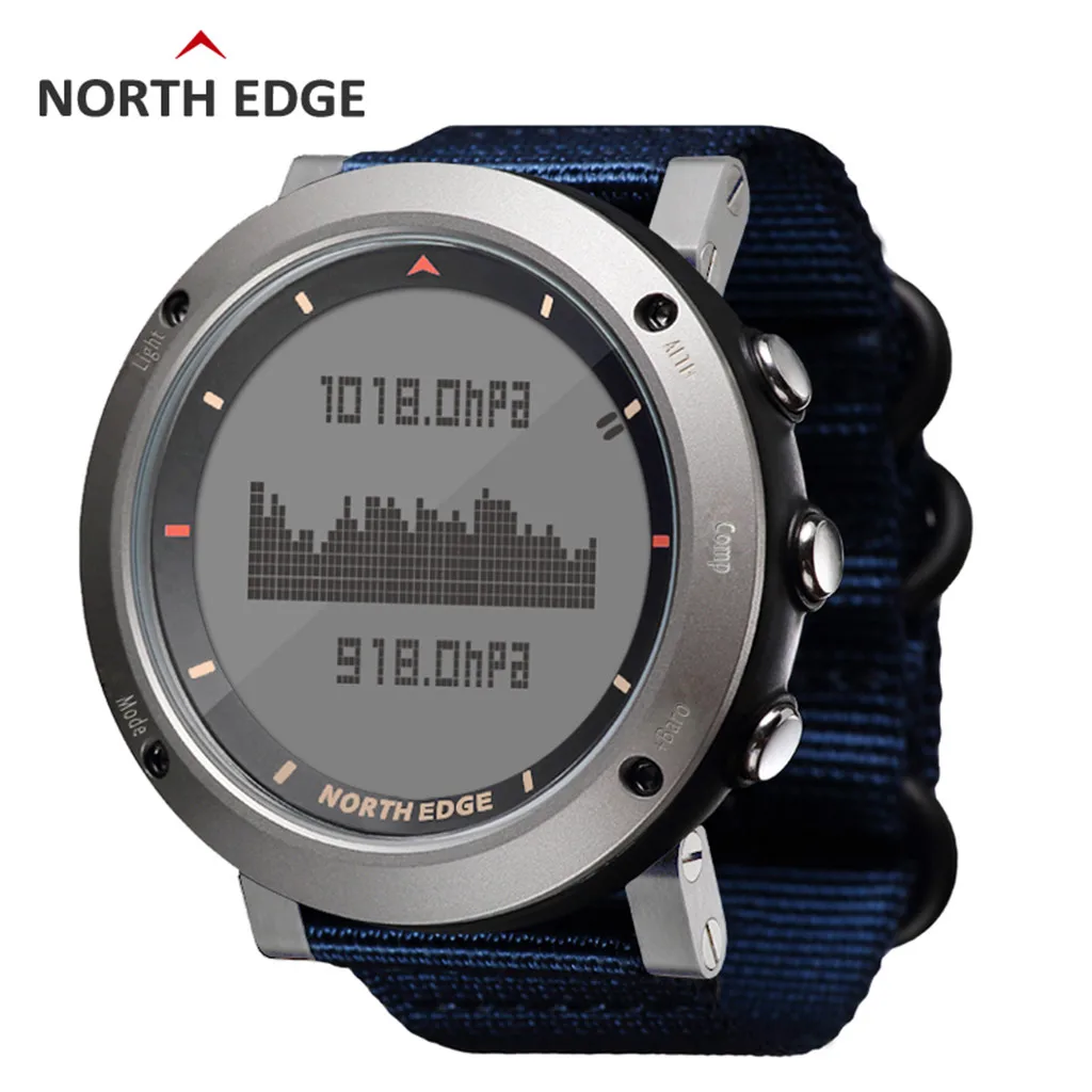 North Edge Алтай Спорт Смарт открытый компас наручные часы задний светильник для рыбалки