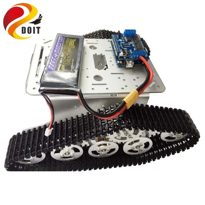Макетный набор DOIT Радиоуправляемый Танк T300 от ESPduino с мотором L293D гусеничная