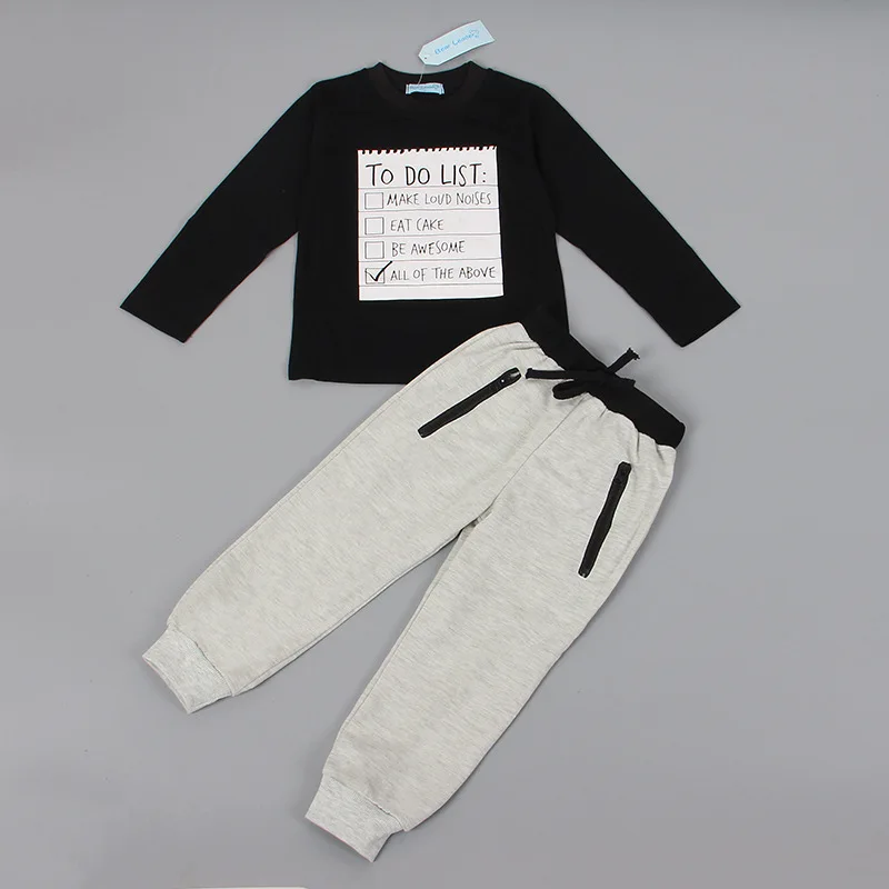

Baby Clothing Set autumn Children's Clothing Suits letter Kids Boy Tracksuit Child Sports Suit T-shirt+Pants Baby boys Clothes
