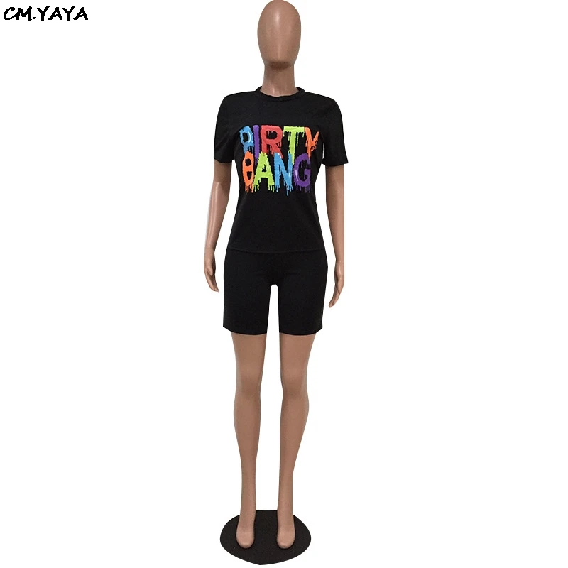 2019 женский летний с буквенным принтом круглым вырезом коротким рукавом топ выше