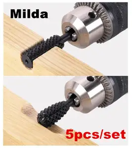 Milda 5 шт. резак для гравировки по дереву, Фрезерный инструмент, резак в форме долота, вращающаяся рельефная Шлифовальная головка, электроинструмент