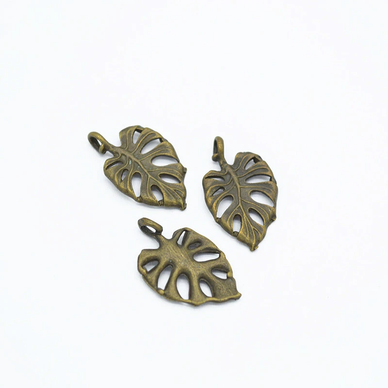 100 шт Подвески в виде листьев DIY ювелирные изделия кулон подходящие Браслеты и