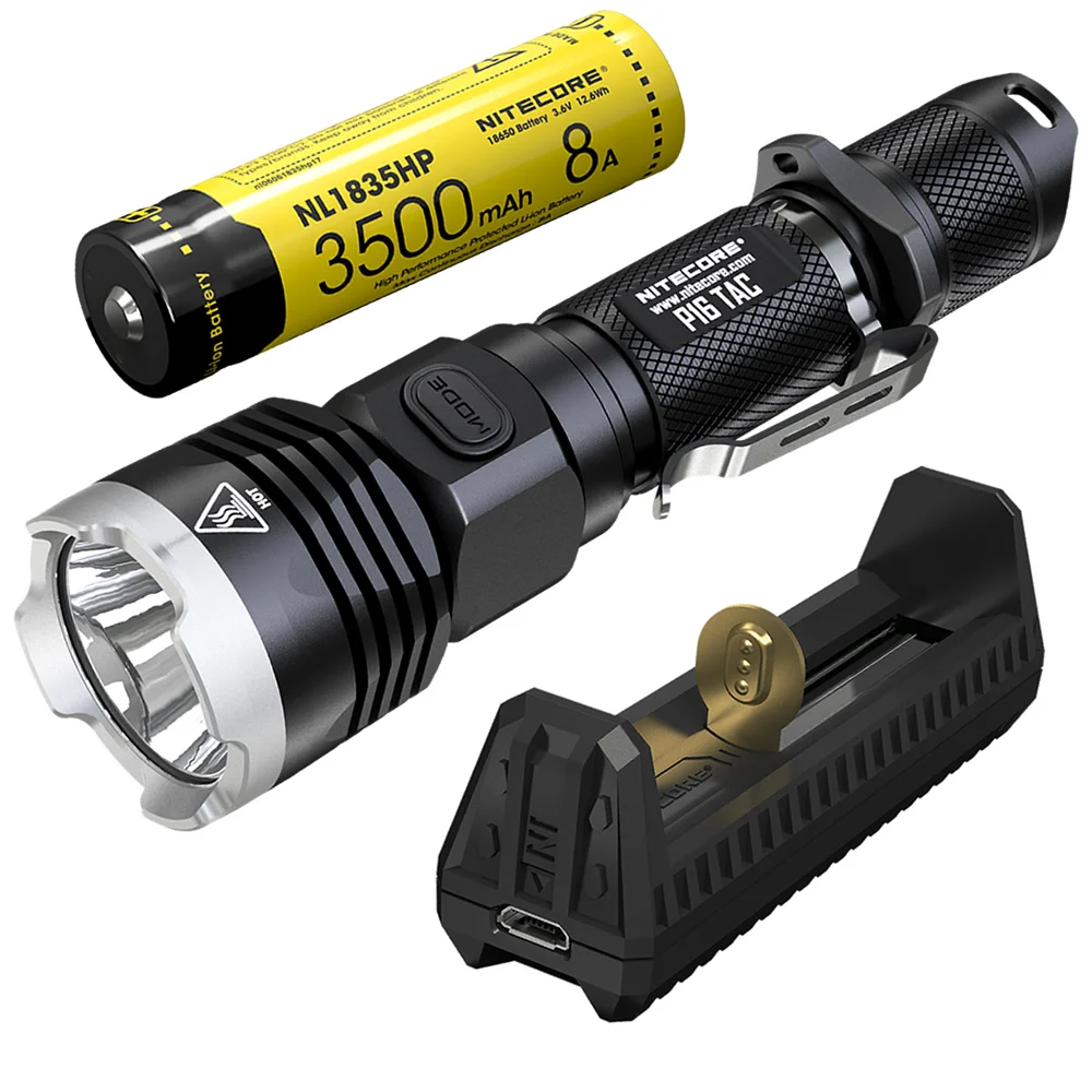 Скидка Nitecore P16TAC 1000LM CREE XM L2 U3 светодиодный фонарик F1 зарядное устройство 18650