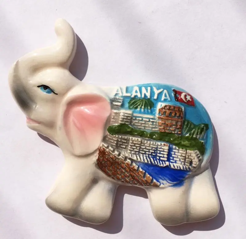 Горячая Распродажа высокое качество турецкий слон 3D магниты на холодильник