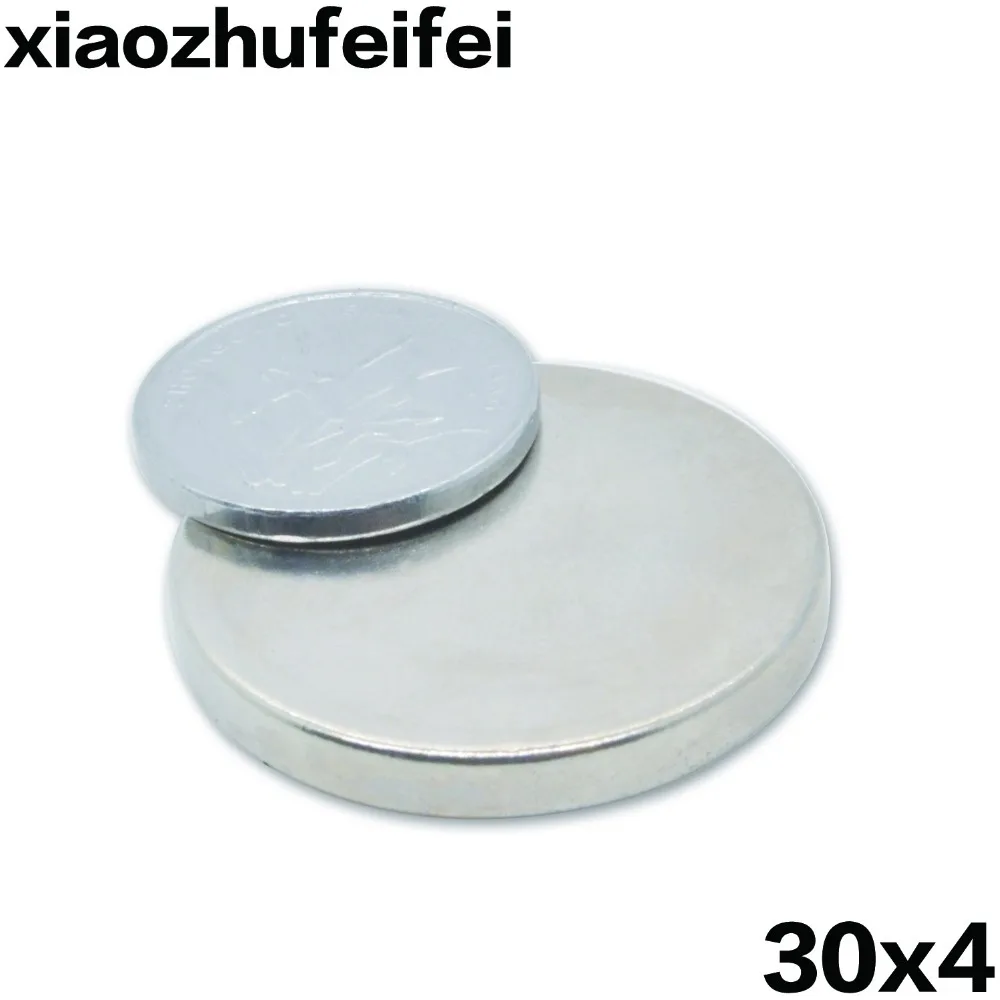 Xiaozhufeifei 50 шт. 30x4 мм Магнит 30 мм x 4 мм сильный N35 круговой магнит диска 30*4 неодимовый магнит 30x4new Книги по искусству Craft соединения