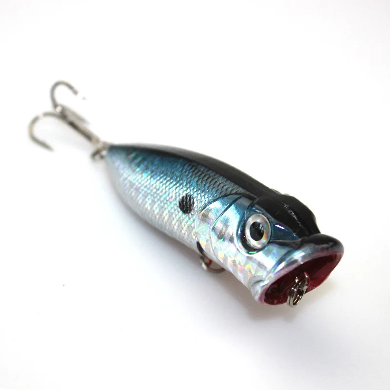 

KKWEZVA 1pcs/lot 6.5cm/13g Popper Fishing Lure Hard Fishing Baits Top Water Lure Saltwater Fishing Lures for Pike Bass pesca