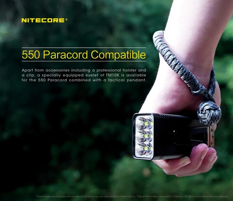 1 шт. NITECORE TM10K светодиодный светильник-вспышка маленький монстр CREE XHP35 HD 10000 лм перезаряжаемый высокий светильник встроенный светильник-вспышка 48