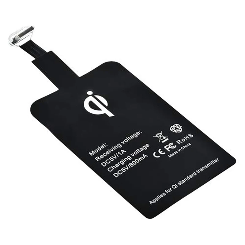 Ahowie универсальное Qi Беспроводное зарядное устройство приемник для Android LG G5 type C адаптер для huawei P20 Pro P10 samsung S8 S10 S9 Plus S7