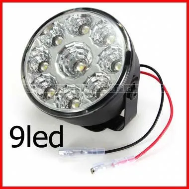 10 шт. 9LED Автомобильная передняя противотуманная задняя фара круглая дневная ходовая лампа# J