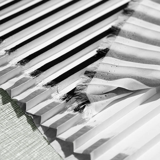 Низ с Плиссированное Платье из шифоновой ткани драпировка складок для подиума