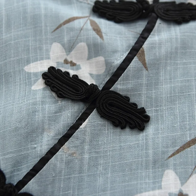 Платье для девочек костюм Тан платье Ципао детское с цветочным принтом хлопковые