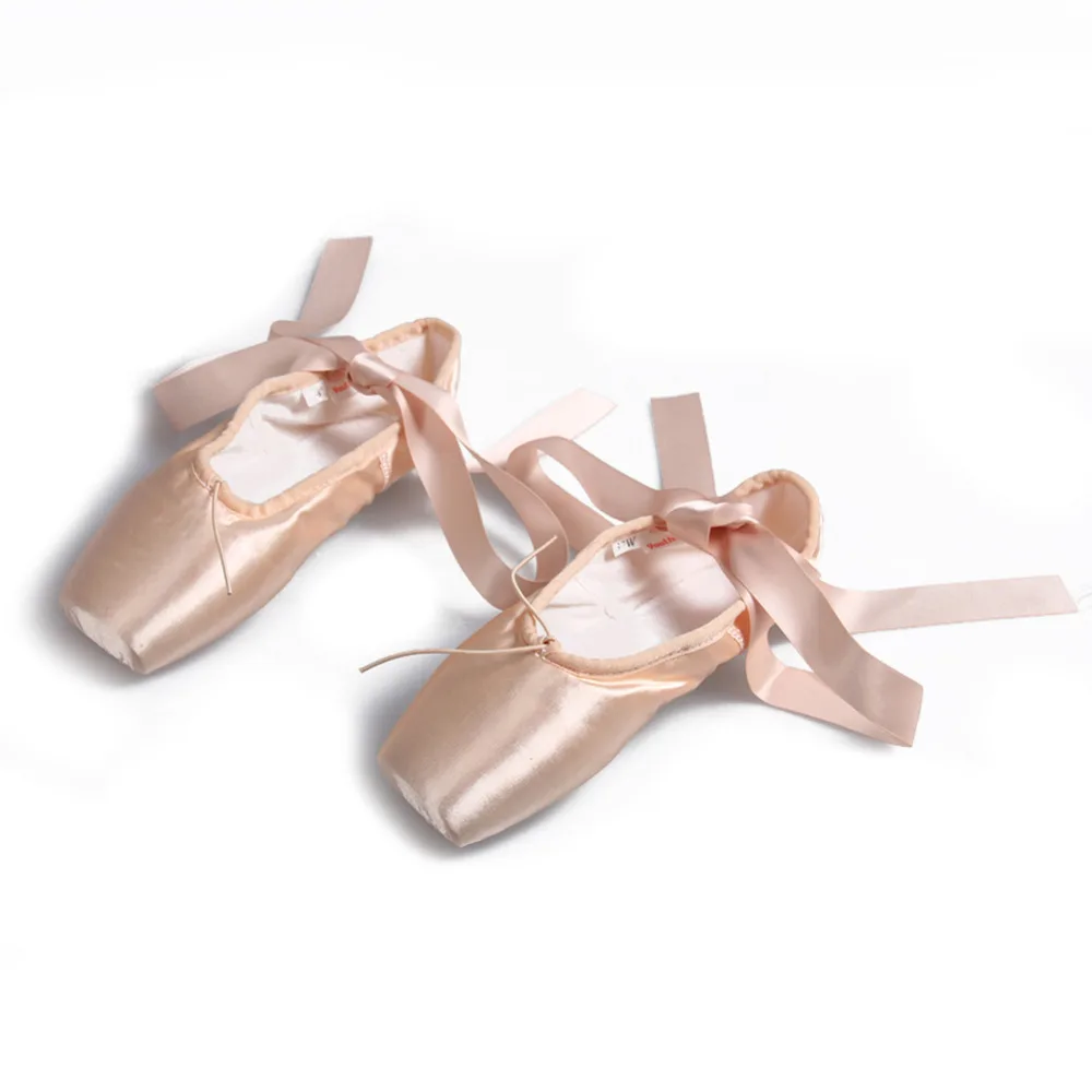 Балетные туфли с острыми носками для упражнений профессиональная Розовая обувь