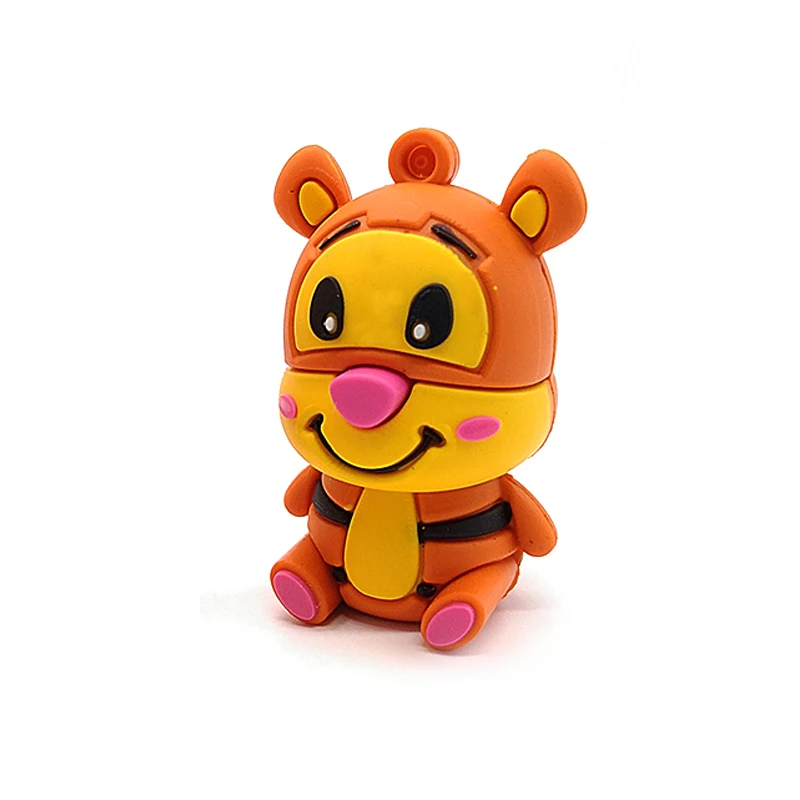 Usb флеш накопитель с мультяшными животными 64 ГБ 32 16 8 4g милая Тигровая кожа