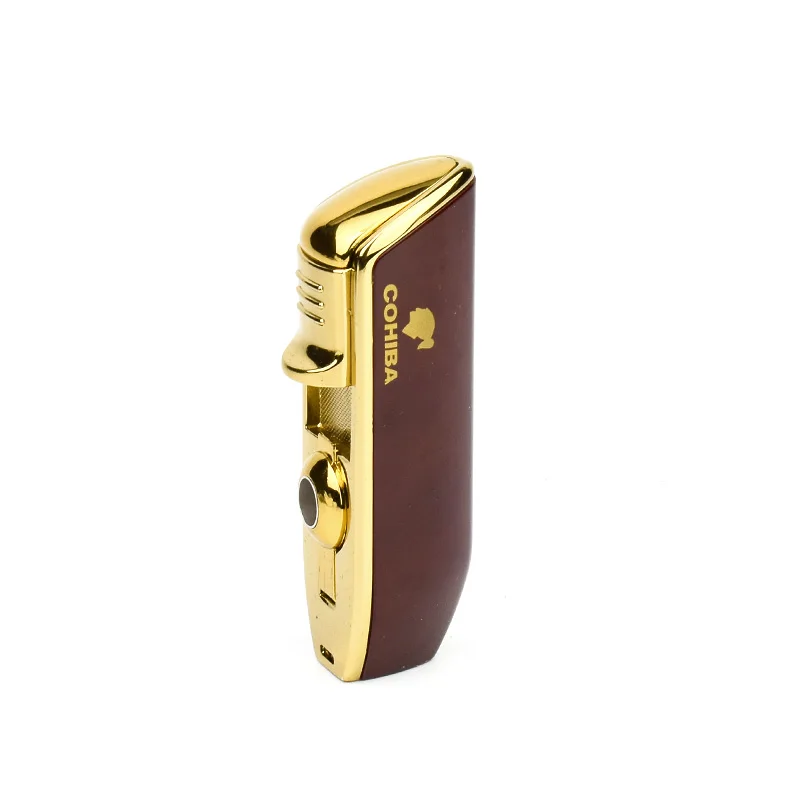 COHIBA сигарный набор 3 струйный факел зажигалка и лезвие из нержавеющей стали нож