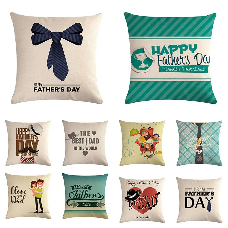 

Best Dad Ever Pillow Cover Letter Pillow Cases Personalized Chair Father Gift Decor Pillowcase Customize Gift For Car ZY1254