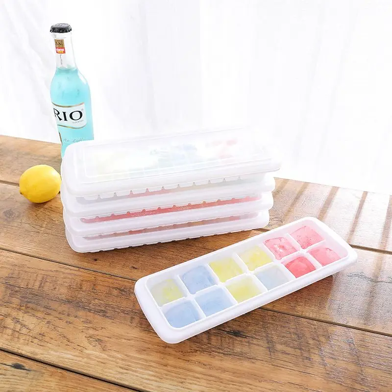 12/48/60 Grid Ice Cube Mould With Lid Homemade Refrigerator Home Storage Containers DIY Tray Dropshipping | Дом и сад