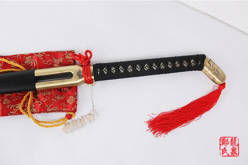 Real katana swords for theme anime cosplay Bleach Urahara Kisuke sword steel black blade samurai japanese no sharp free shipping