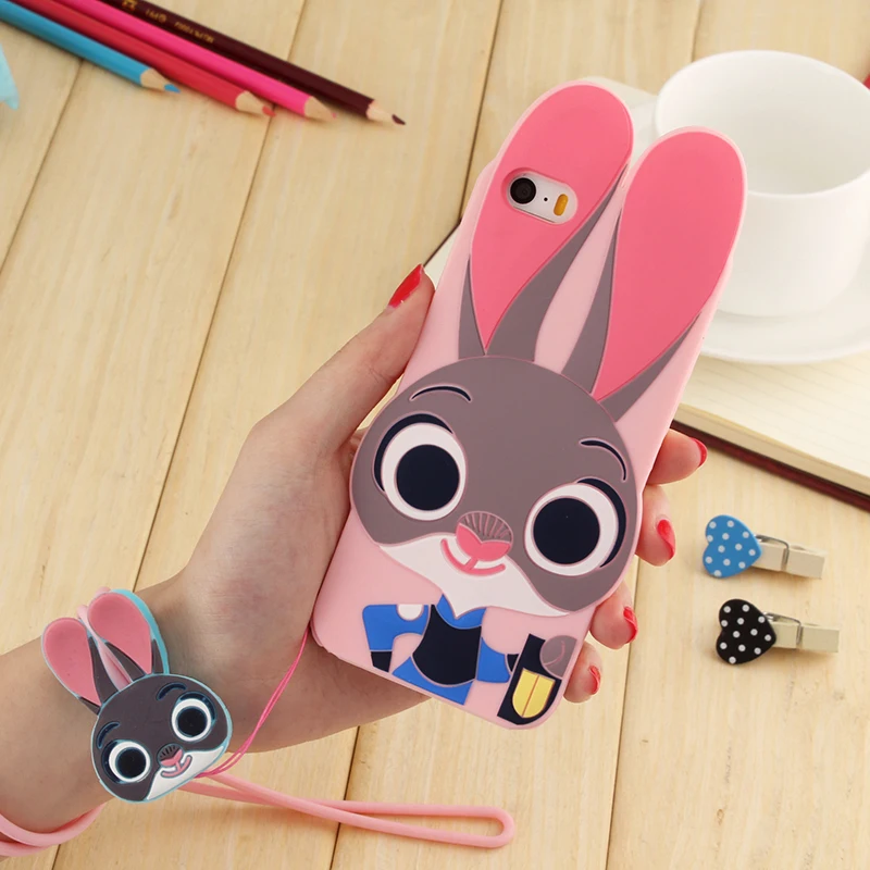 4.7 'ɾuropean стиль кролик скороговоркой Телефон Случае для iphone6 6 s super soft shell