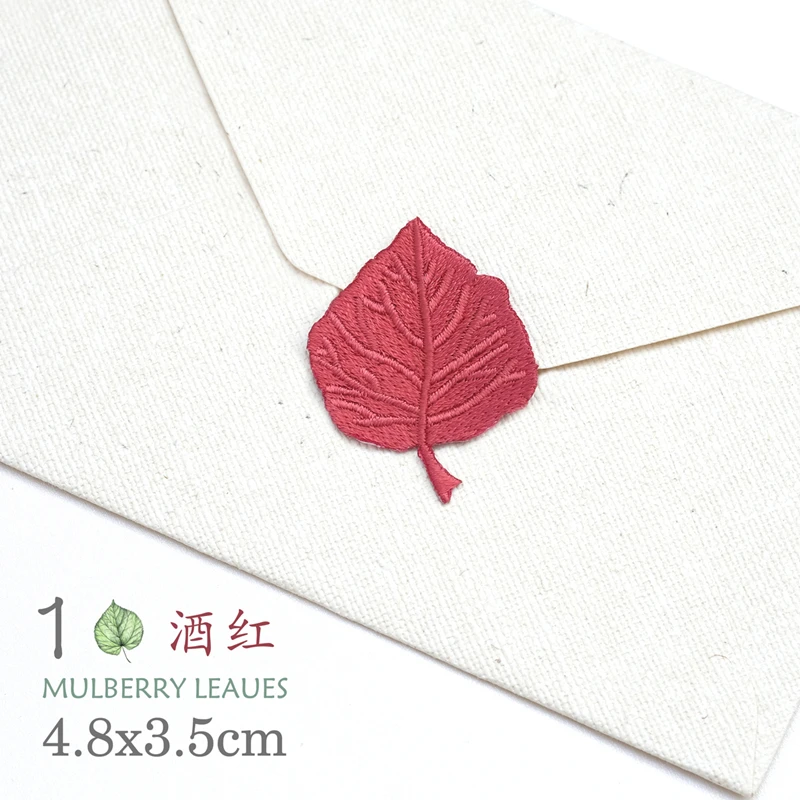 1 шт. тутового листья патч ткань одежда Вышивка Железо на патчи аппликация Одежда