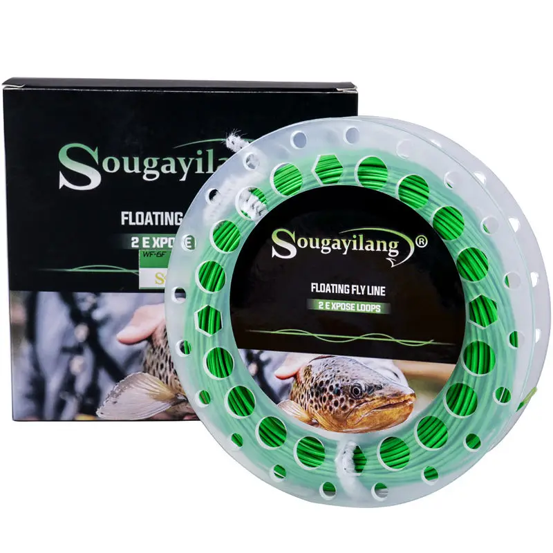 Sougayilang 100FT Fly Line WF 4/5/6/7/8F Вес вперед плавающая леска со сварными петлями Новое