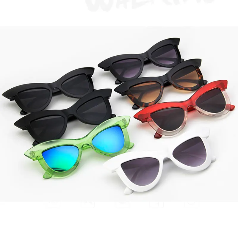 Солнцезащитные очки с большими бровями и кошачьими глазами яркие трендовые