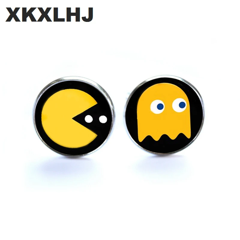 XKXLHJ 2018 новые модные запонки Пакман Pacman для мужских игр круглые запонки|Зажимы