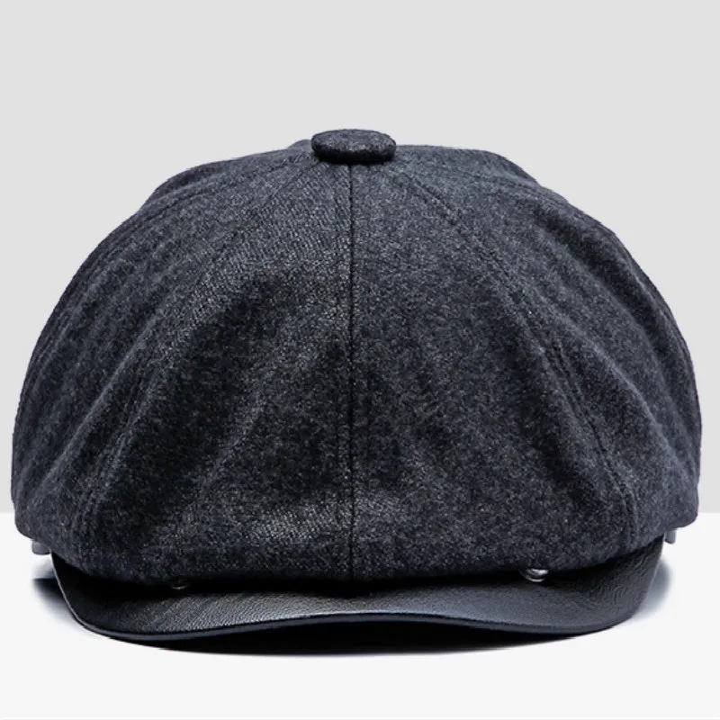 Шерстяной берет высокого качества шапка для пожилых мужчин Толстая Женская