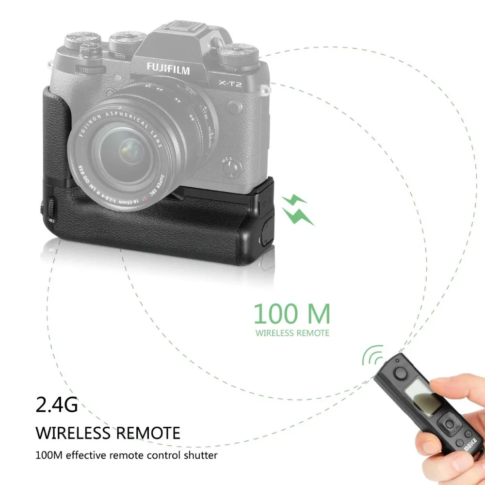 Meike MK XT2 Pro Многофункциональный батарейный блок с беспроводным пультом