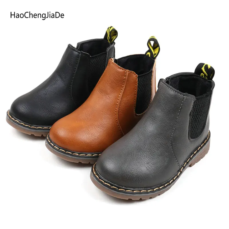 Classic fashion Children Martin Boots Spring Autumn Brand Leather Soft Casual Shoes Boys Girls Kids Outdoor Retro shoes | Детская одежда