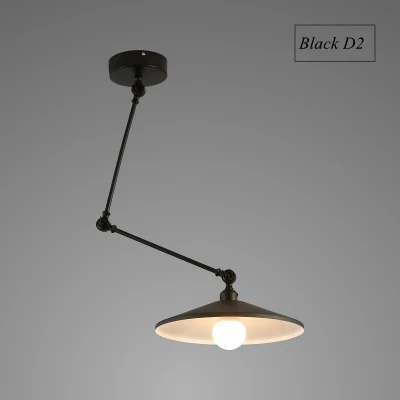 Black D2 Скандинавские DIY подвесные светильники, складные железные лампы, подвесной светильник для спальни, кабинета, бара, ресторана, креативные регулируемые светильники - Цвет корпуса: Black D2