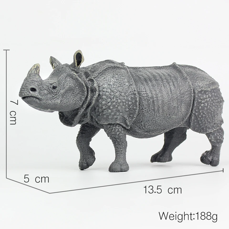 Wiben Indian Rhinocers Simulation Wild Animal Model Action &amp Toy Figures Plastic Solid Boys Collection Toys For Children Gift | Игрушки и