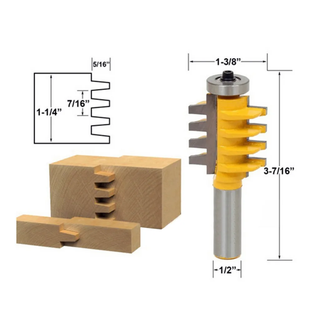 FIXMEE 1/2 &quot 1/4&quot хвостовик рельса Реверсивный палец шарнир клей маршрутизатор бит конус тенон резчик по
