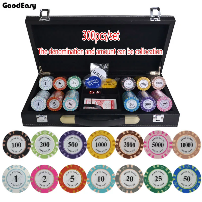 200/300/400/500 шт./компл. Корона покер чип глины Casino Chips в форме фишек Казино Техасский