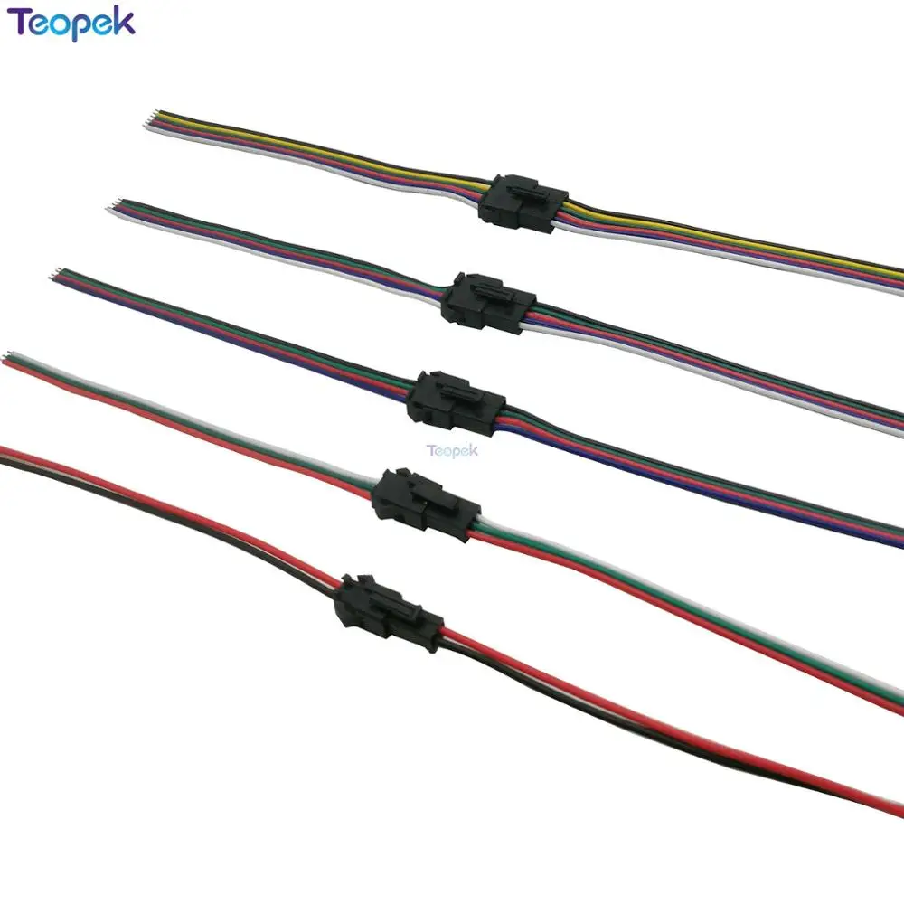 2pin 3pin 4pin 5pin 6pin led JST электронный разъем штекер и гнездо подключение SM кабель провод