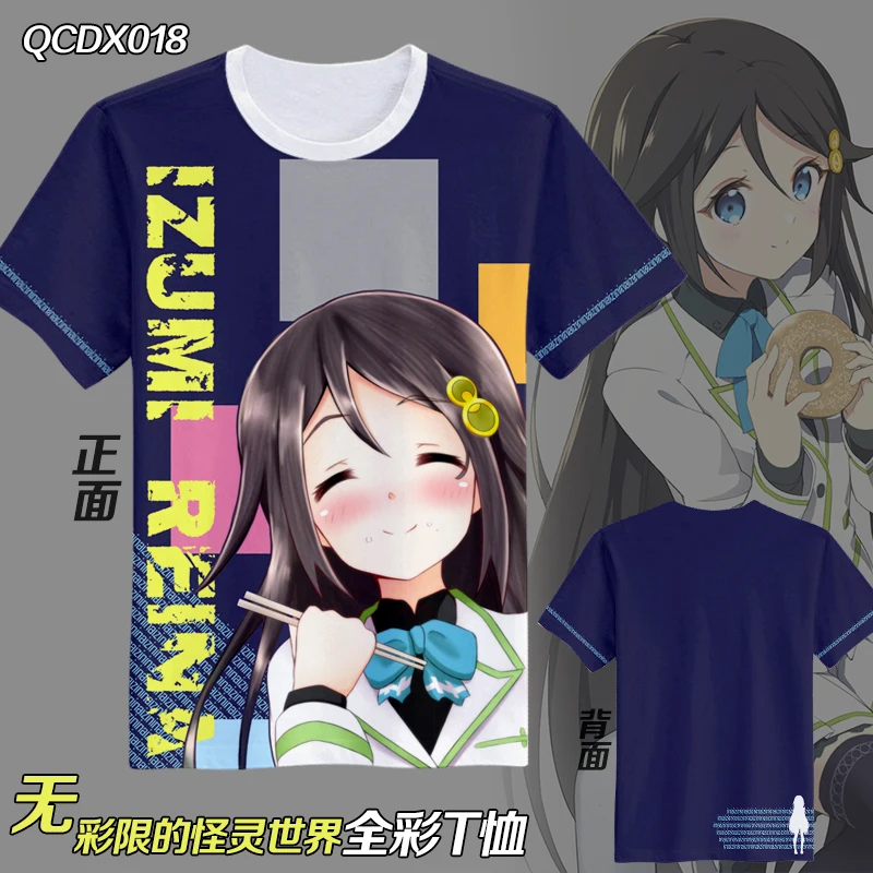 Myriad Colors Phantom World Fashion Japanese Anime Clothing Short Sleeve Unisex Casual T-shirt 2 Styles | Женская одежда
