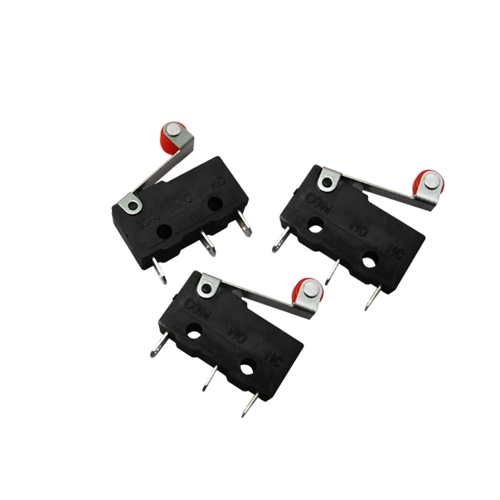 

50pcs/lot New Micro Roller Lever Arm Normally Open Close Limit Switch KW12-3 Hot