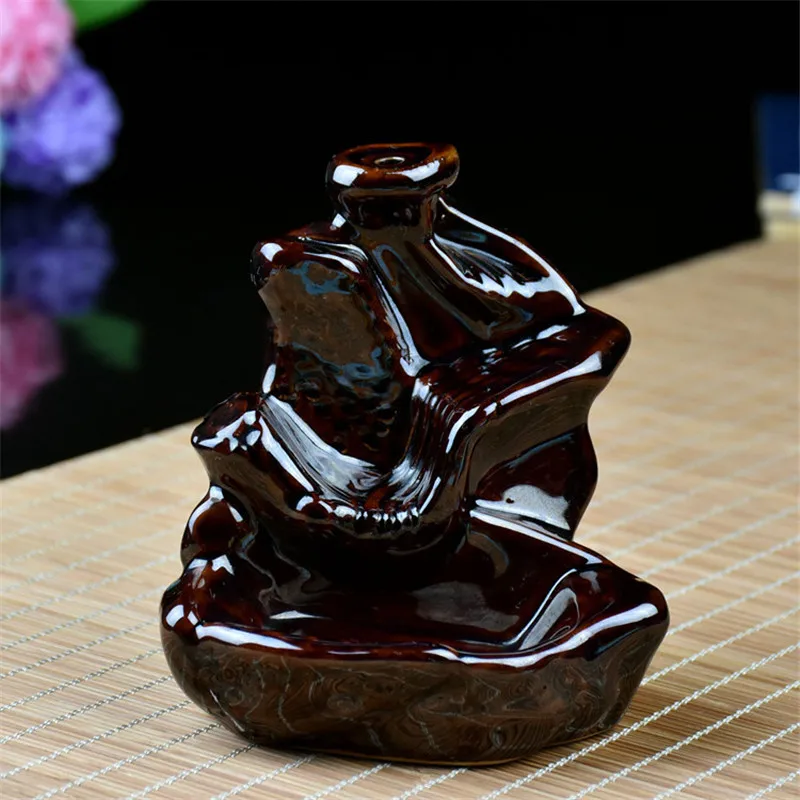 Пейзаж с водопадами обратного потока благовония горелки 10 шт. благовоний конусы