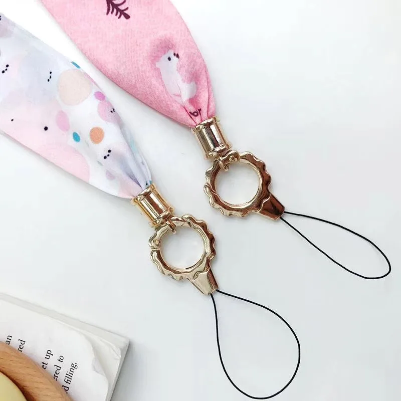 Flower Scarf Lanyard Neck Strap for keys ID Card Mobile Phone Straps Huawei USB Badge Holder DIY Hang Rope Lariat | Мобильные