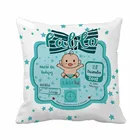 Пользовательские рождения печать данных для маленьких мальчиков синий Пледы Наволочки декоративные Чехлы для подушек Подушки Детские случае милый подарок на день рождения по lvsure