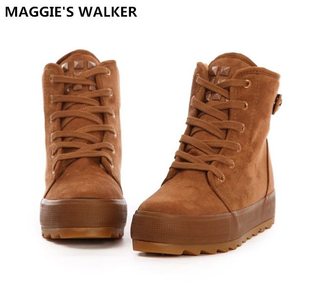 Женские зимние ботинки Мэгги ходунки на шнуровке Повседневная обувь снежные