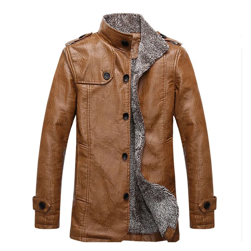 TANGNEST/2017 Мужская куртка из искусственной кожи теплая Новая мотоциклетная с