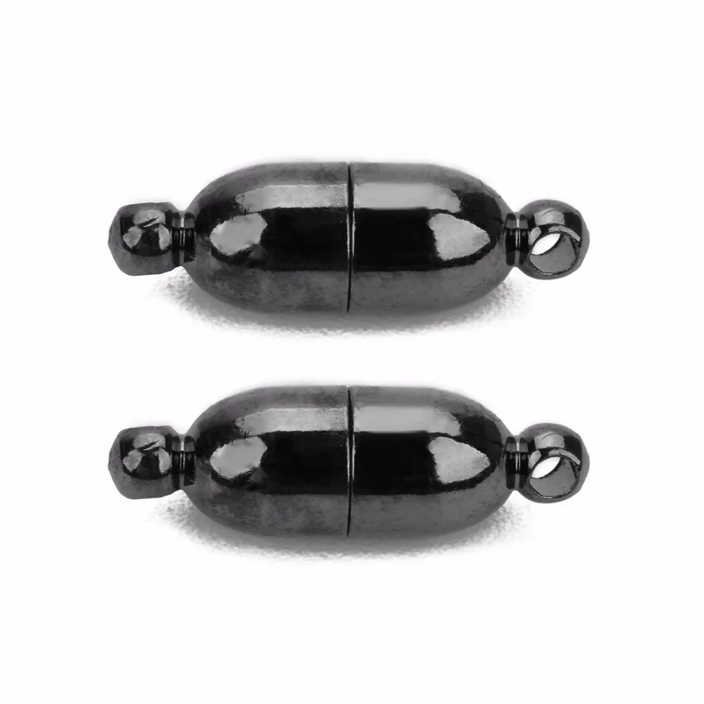 LOULEUR High Quality 5Pcs Strong Magnetic Clasps For Necklace Bracelet Gold/Gun Black Buckle Connectors For DIY Jewelry Findings