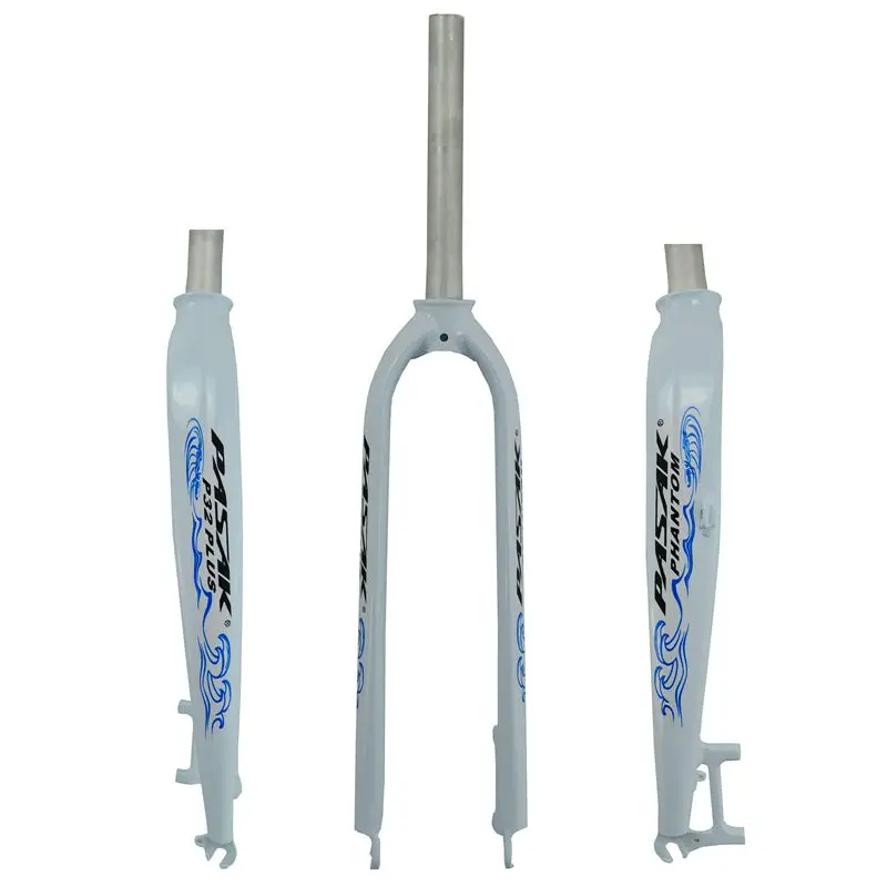 white blue PASAK велосипедная жесткая вилка 2" 27,5" 2" алюминиевая горная Велосипедная вилка для шоссейного велосипеда жесткая модель P32 дисковый тормоз - Цвет: white blue