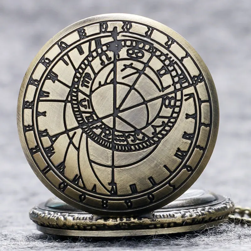 Retro Watches Compass Vintage Bronze Steampunk Quartz Necklace Pendant Chain Clock Pocket Men Women Gifts | Наручные часы